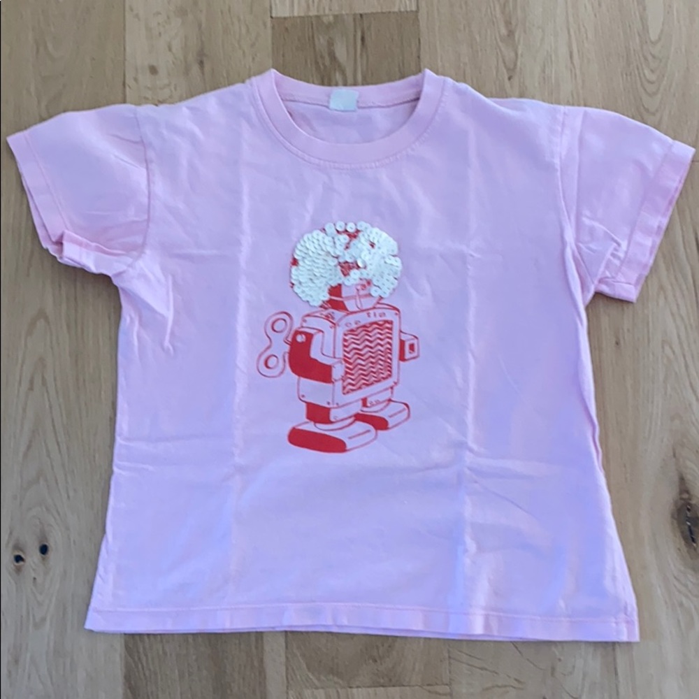 Pink robot shirt